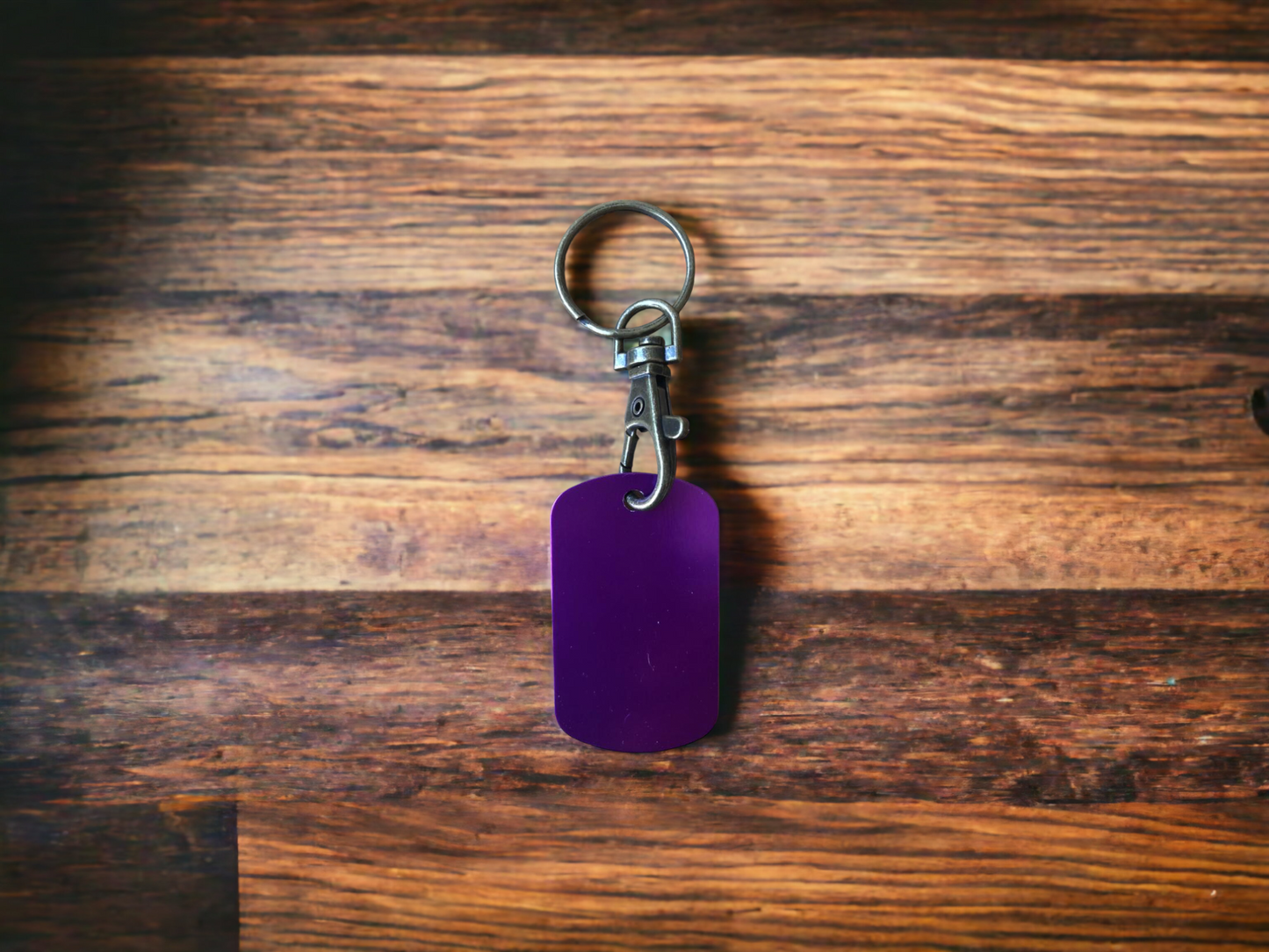 Metalic Key Tag / Dog Tag - Engraved with your text