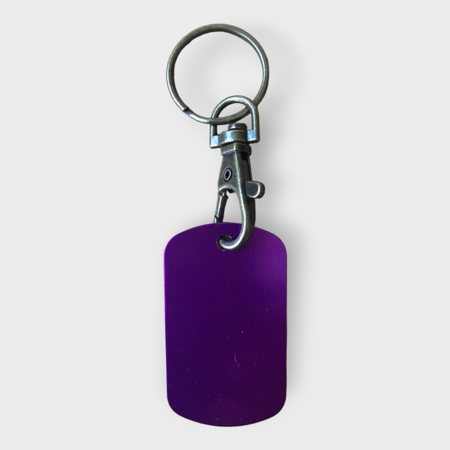 Metalic Key Tag / Dog Tag - Engraved with your text