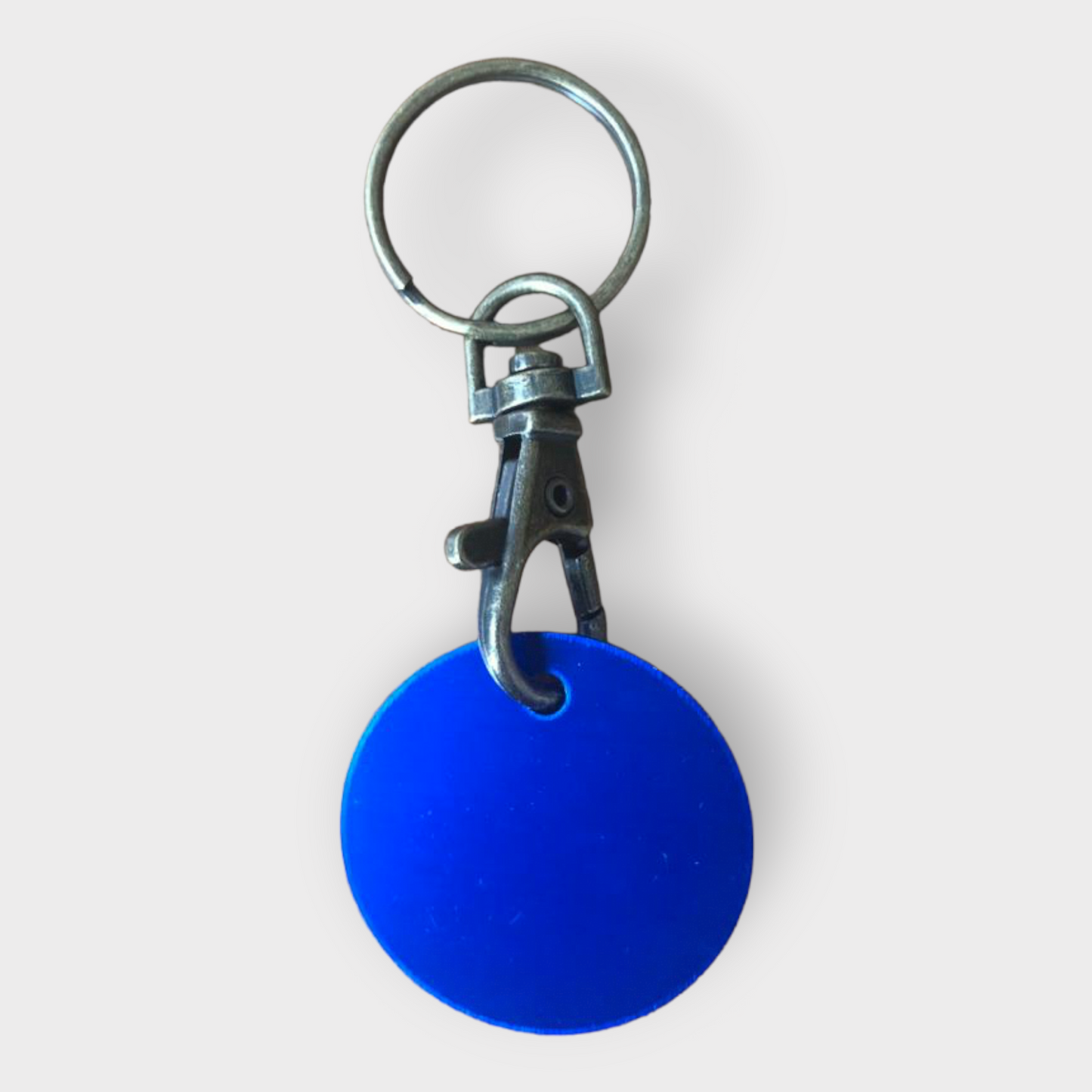 Rounded Metalic Key Tag / Dog Tag - Engraved with your text